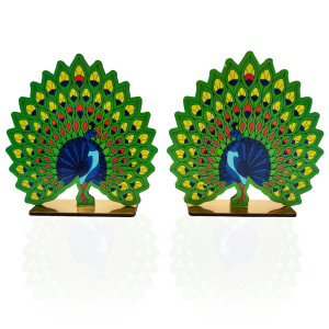 Feathered Peacock Cutout – Small Size (Pack of 2)